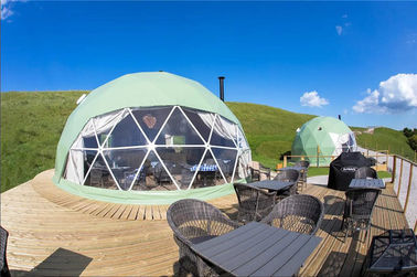 Tenda di lusso della cupola di Geo del campeggio, tenda trasparente della cupola 30 metri quadri della Camera di famiglia di tenda degli hotel